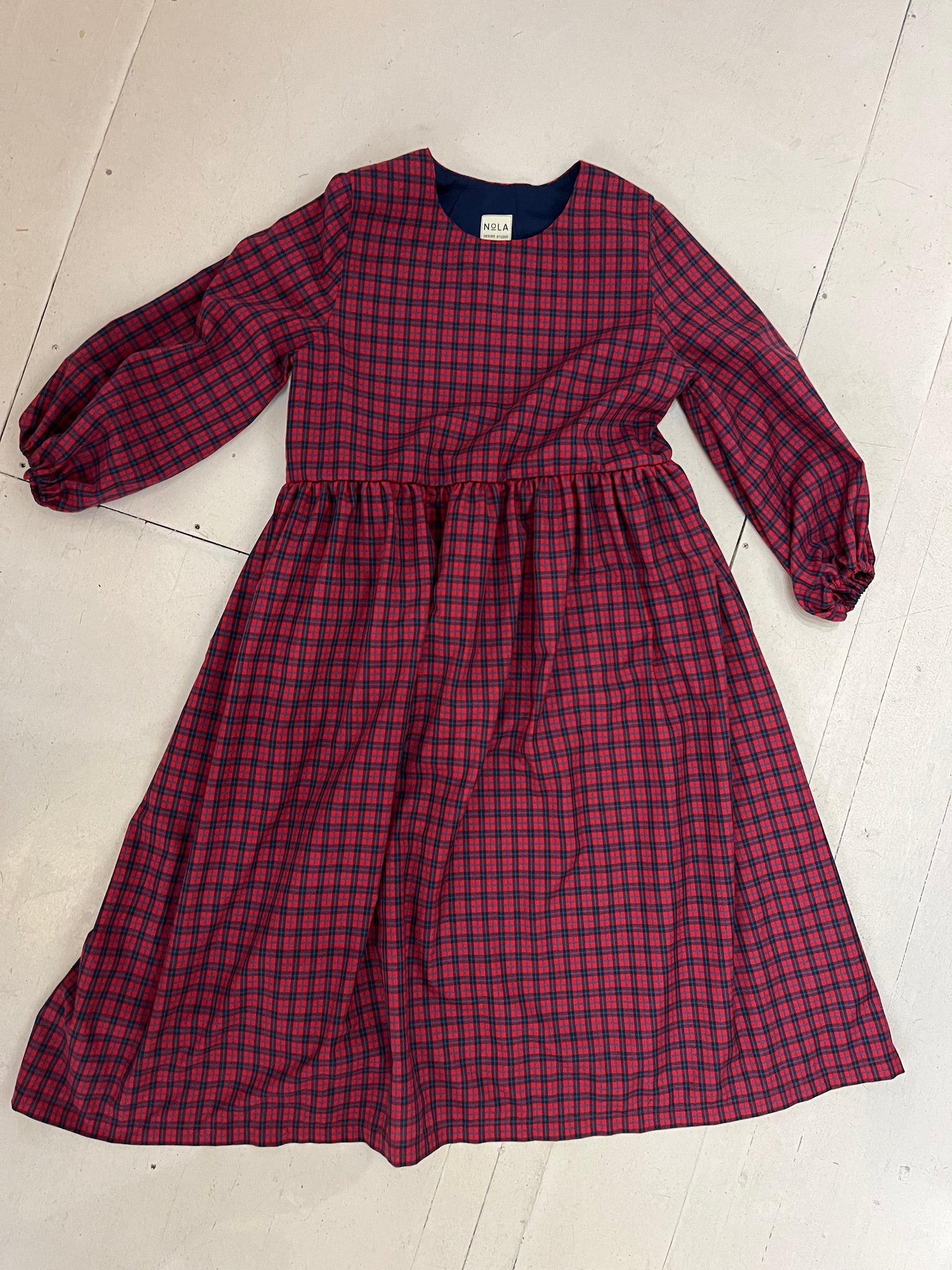 Dale Dress in Red and Blue Check