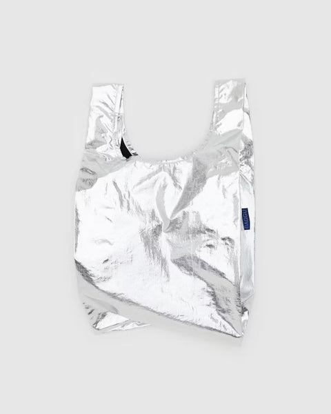 Baby Baggu in Silver Metallic