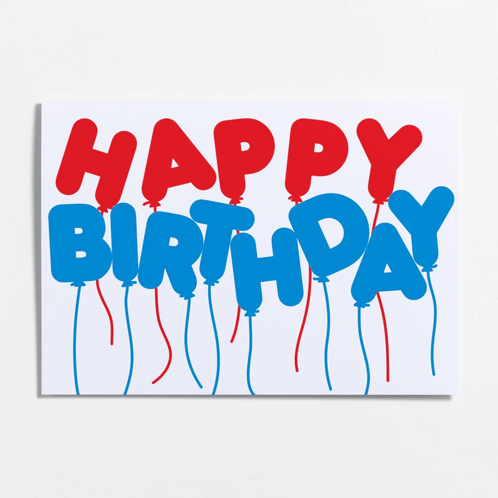 Birthday Balloons Greeting Card