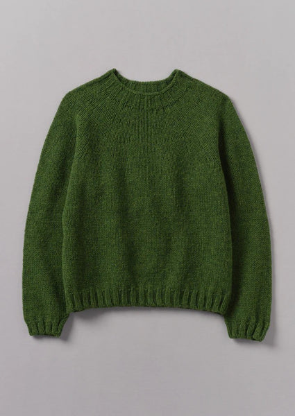 British Wool Sweater in Lawn Green