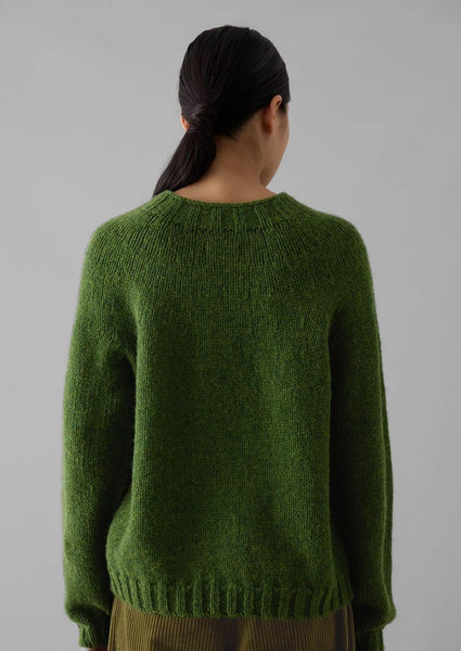 British Wool Sweater in Lawn Green