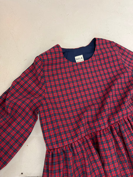 Dale Dress in Red and Blue Check