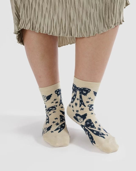 Cherub Bows Crew Socks