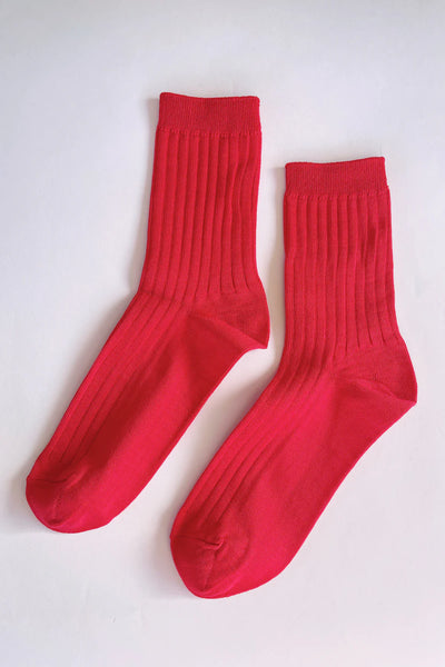 Her Socks in Classic Red