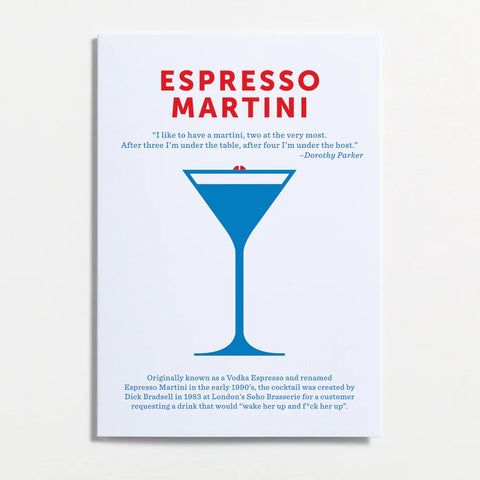 Espresso Martini Cocktail Greeting Card