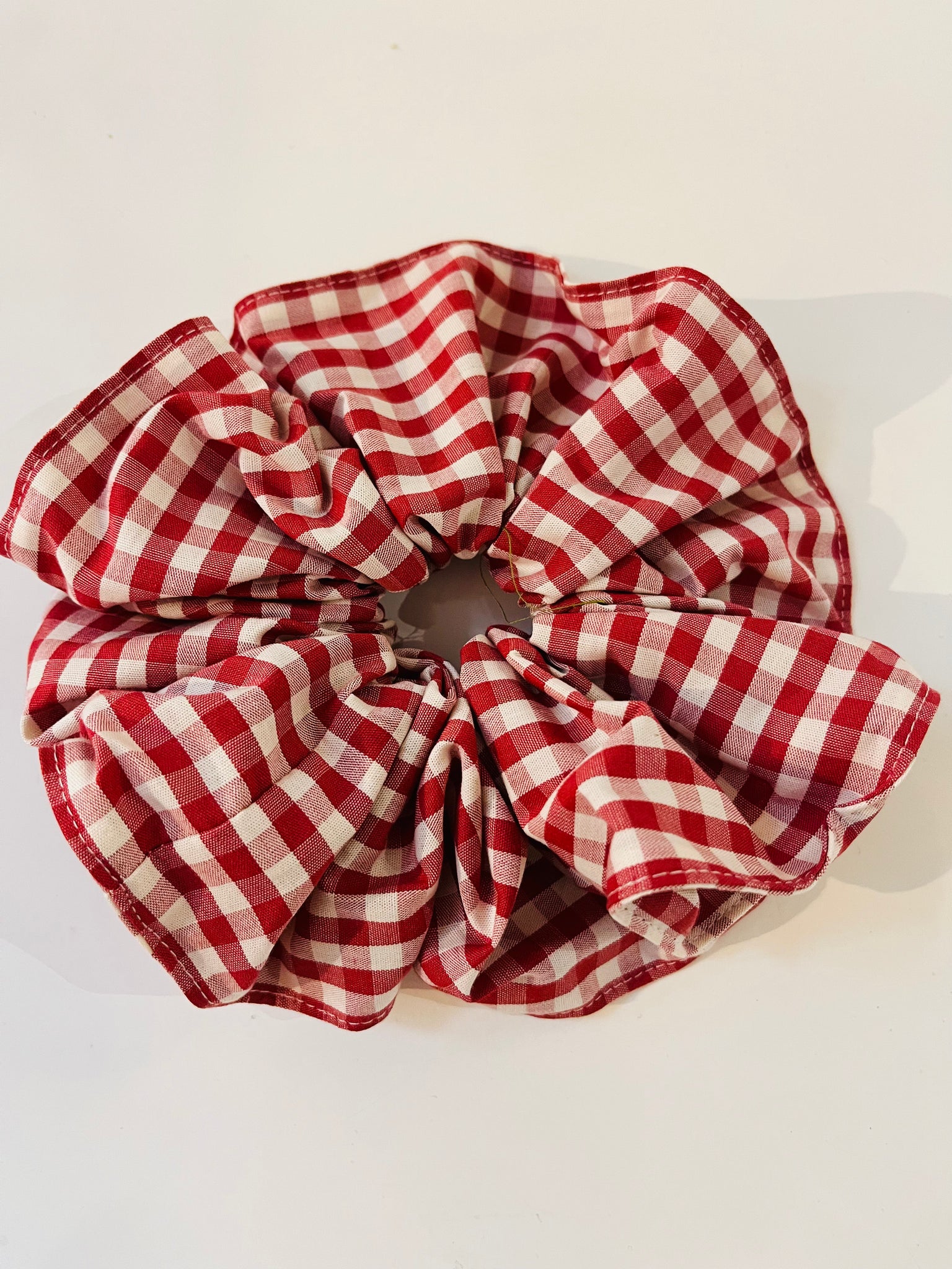 Medium Scrunchie in Red Gingham