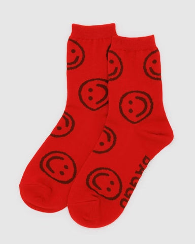 Red Happy Socks