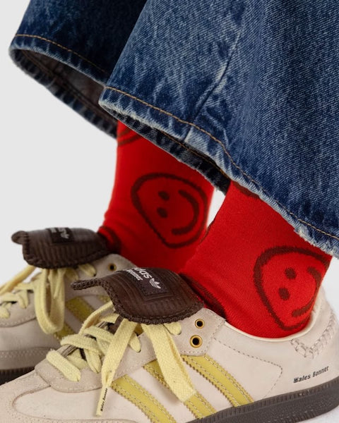 Red Happy Socks