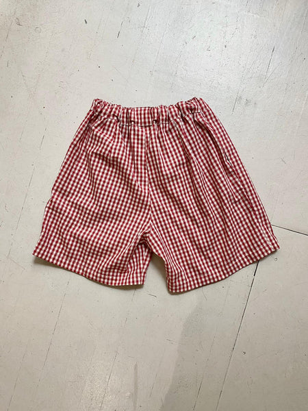 Swan Shorts in Red Gingham
