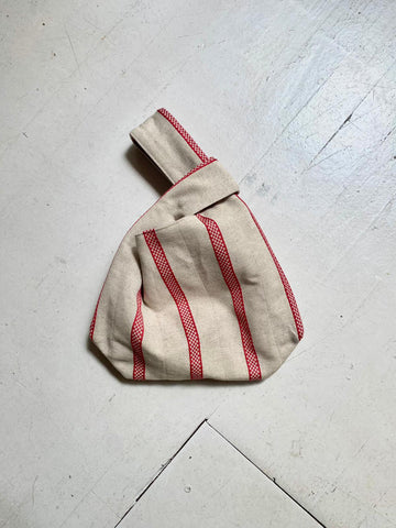 Birchin Bag in Red Striped Linen