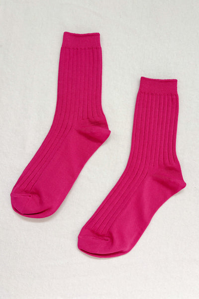 Her Socks in Fuschia