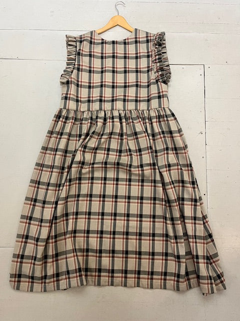 Ducie Dress in Red and Black Check OOAK