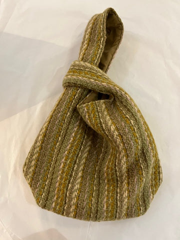 Birchin Bag in Green Striped Wool