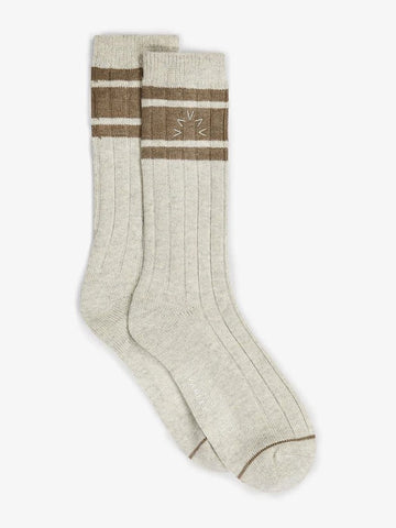 Malissa Plush Wide Rib Sock in Ivory Marl