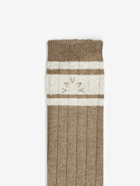 Malissa Plush Wide Rib Sock in Mink Taupe Marl