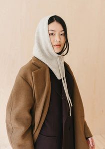 Merino Hood in Oatmeal Melange