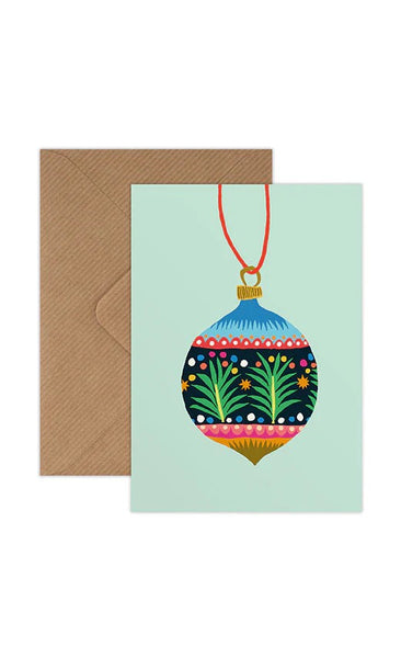 Mistletoe and Bauble Christmas Mini Greetings Card Pack