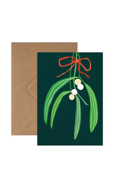 Mistletoe and Bauble Christmas Mini Greetings Card Pack