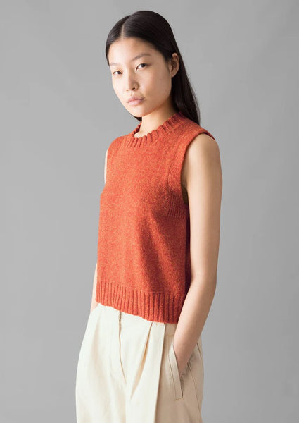 Neat Mouline Wool Tank in Amber Marl