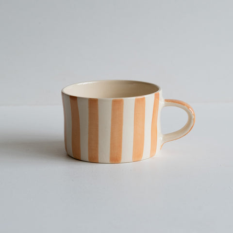 Candy Stripe Mug in Peach