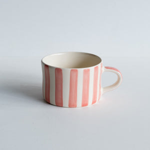 Candy Stripe Mug in Rose