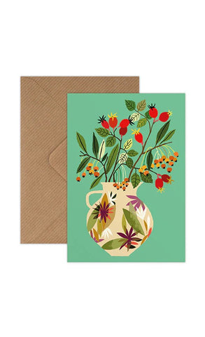 Rosehips Greetings Card