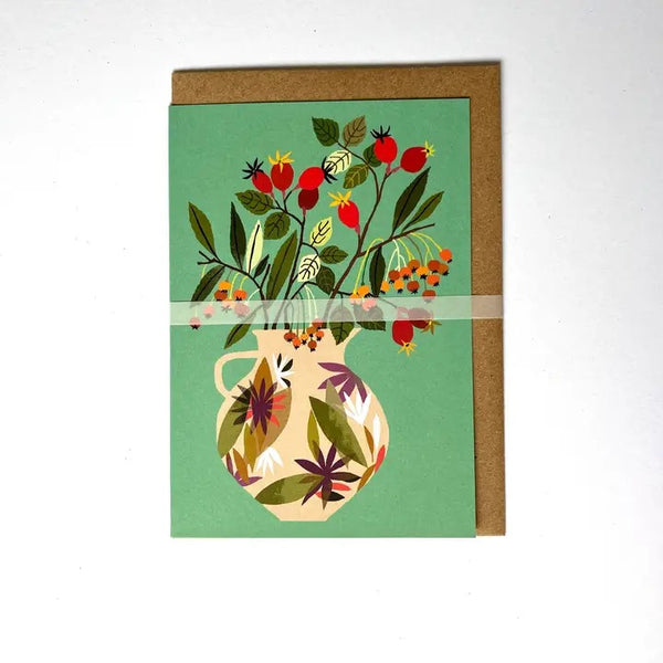 Rosehips Greetings Card