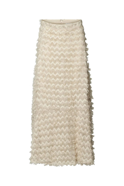 Selilja Feather Skirt in Oyster