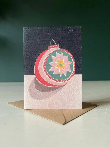 Star Bauble Christmas Greetings Card