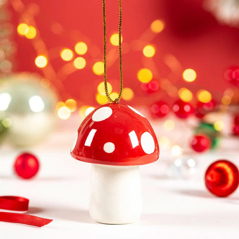 Toadstool Hanging Christmas Decoration