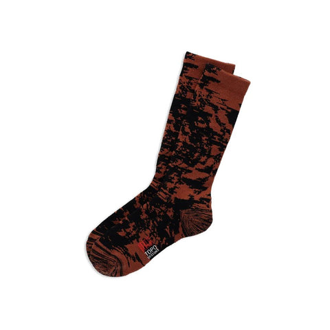 Town Socks in Brick and Black Multi