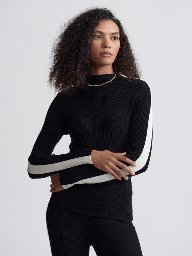 Wilshire Mockneck Knit in Black