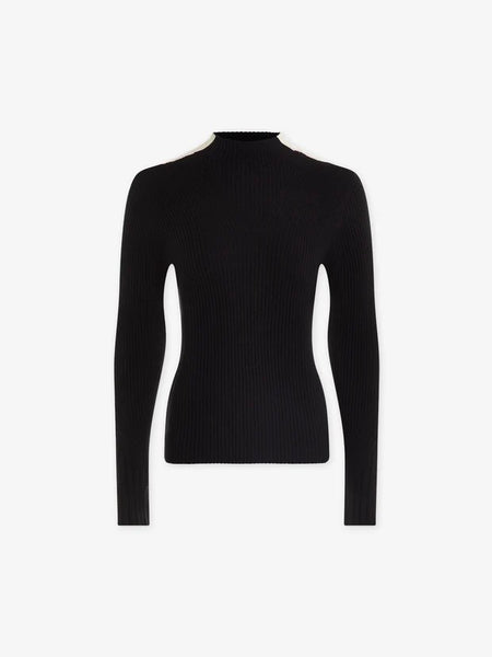 Wilshire Mockneck Knit in Black