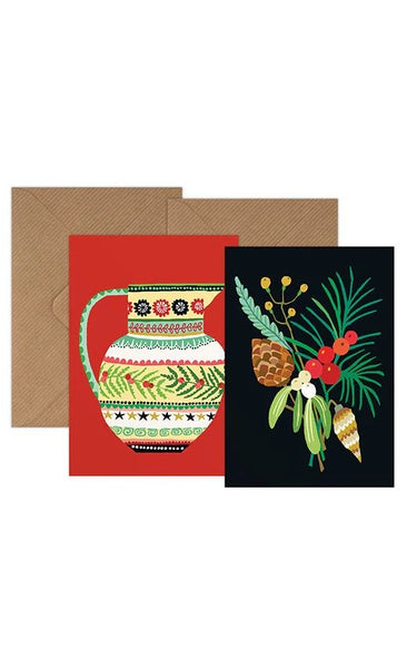 Winter Bunch and Christmas Jug Mini Greetings Card Pack