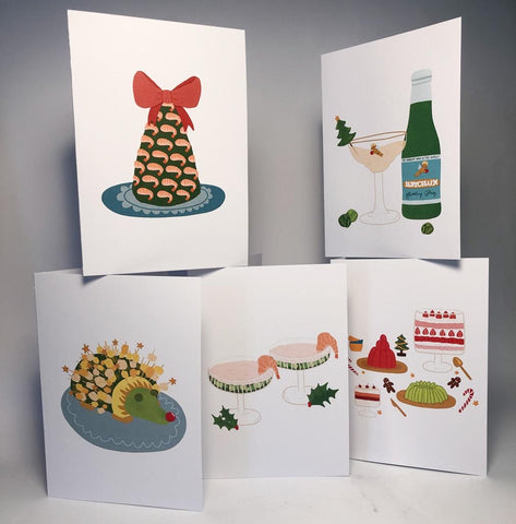 Set of Five Hello Chloe x NOLA Festive Cards